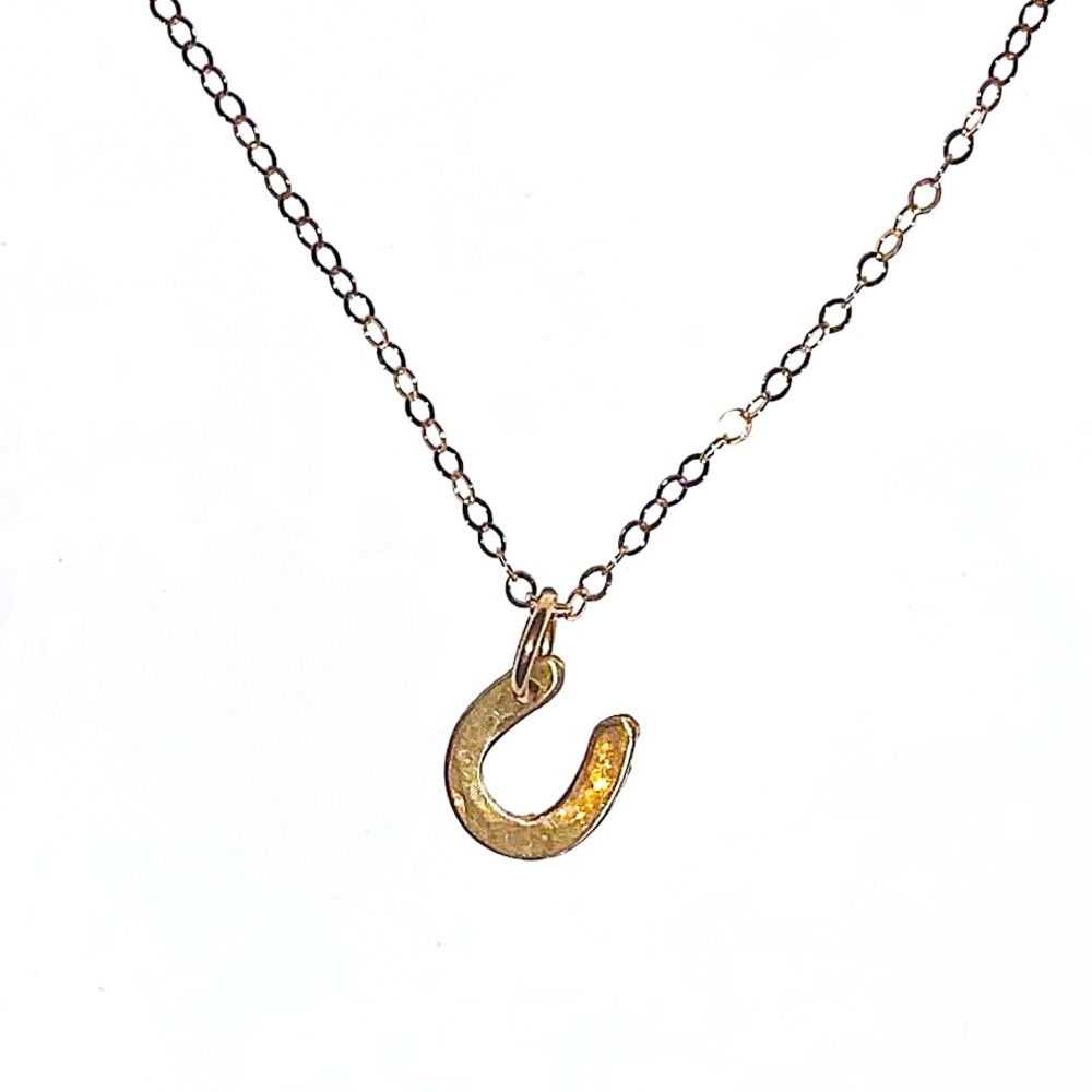 14k Gold Horseshoe Necklace
